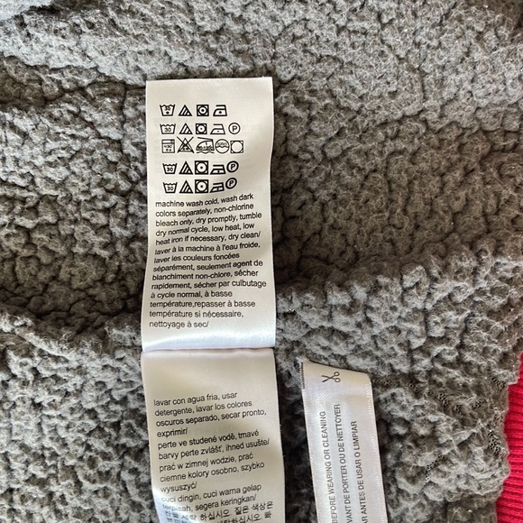 Calvin Klein Jacket Full Zip Men's XL Red Solid Winter Wear Long Sleeves fleece - Picture 6 of 11